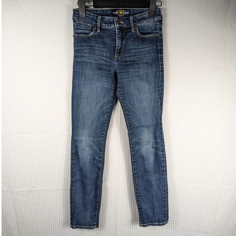 Lucky Brand 00/24 Hayden Women’s Jeans 26x28 Blue Denim Stretch Mid Rise Y2K